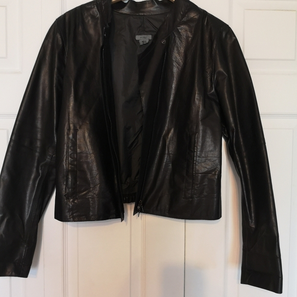 Leather jacket black M0851 - Picture 2 of 4